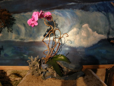Photographie intitulée "Orchidée à L'abbaye…" par Marie-José Longuet, Œuvre d'art originale, Photographie numérique