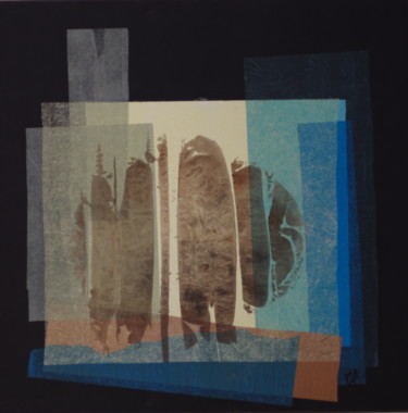 Peinture intitulée "Suggestion bleu" par Margie Valbert, Œuvre d'art originale, Acrylique