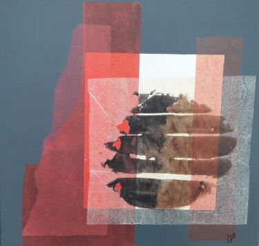 Peinture intitulée "Littel red 01" par Margie Valbert, Œuvre d'art originale, Monotype