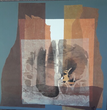 Collages intitulée "Dechirure" par Margie Valbert, Œuvre d'art originale, Monotype