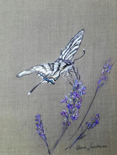 Peinture intitulée "Papillon" par Marie Landreau, Œuvre d'art originale, Acrylique