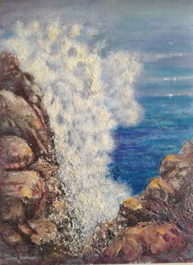 Peinture intitulée "Effervescence, Mont…" par Marie Landreau, Œuvre d'art originale, Acrylique