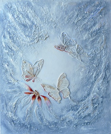 Painting titled ""Ephémère éternel"…" by Marie Landreau, Original Artwork