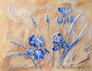 Painting titled "floraison printaniè…" by Marie Landreau, Original Artwork