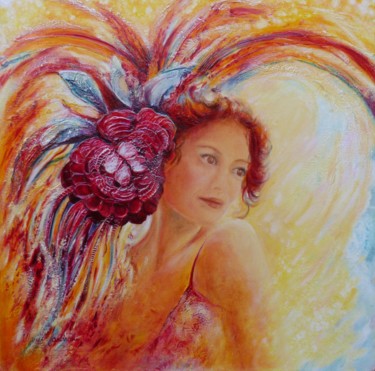 Pintura titulada "Flore - Marie Landr…" por Marie Landreau, Obra de arte original