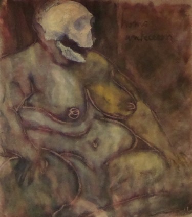 Painting titled "Génitrix" by Marie Laniepce, Original Artwork, Oil