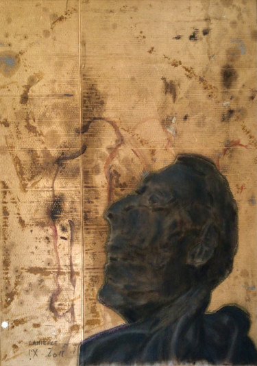 Malerei mit dem Titel "Maigres Trésors" von Marie Laniepce, Original-Kunstwerk, Öl Auf Andere starre Platte montiert