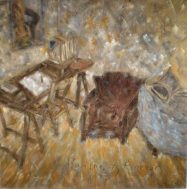 Painting titled "Intérieur Sous Infl…" by Marie Laniepce, Original Artwork, Oil