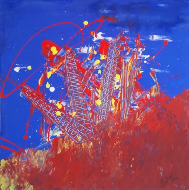 Painting titled "Explosion" by Marie-Laure Bossou, Original Artwork