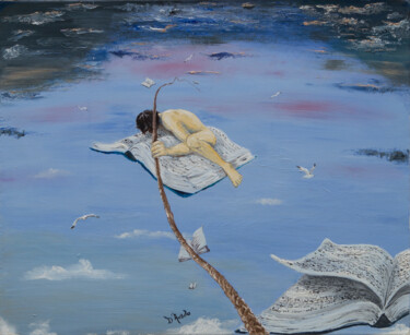 Peinture intitulée "Le lien" par Marie Laure D'Angelo, Œuvre d'art originale, Huile