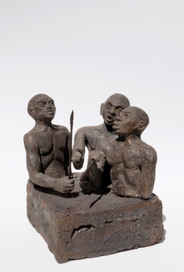 Sculpture titled "the talker.jpg" by Marie-Laure Bouchery (Ex Damas), Original Artwork, Ceramics