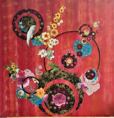 Картина под названием "Setsubun" - Marie Laure Hamard, Подлинное произведение искусства, Акрил Установлен на Деревянная рама…