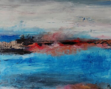 Schilderij getiteld "Islande" door Marie Line Robert, Origineel Kunstwerk, Acryl