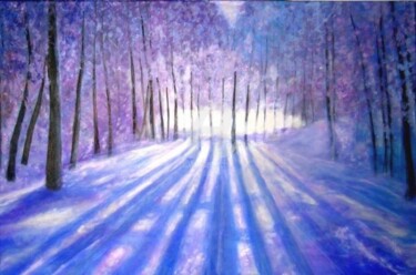 Painting titled "a long winter" by Marie-Line Vasseur, Original Artwork, Other