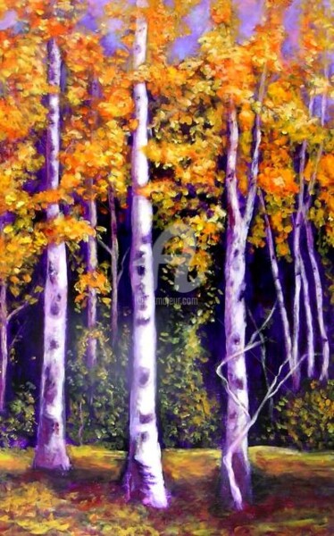 绘画 标题为“Fall  in Canada” 由Marie-Line Vasseur, 原创艺术品, 油