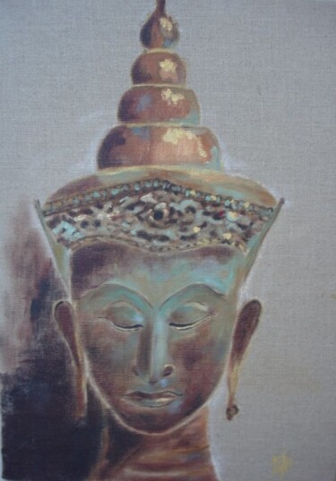 Peinture intitulée "Bouddha" par Marie Lorraine Papelier, Œuvre d'art originale