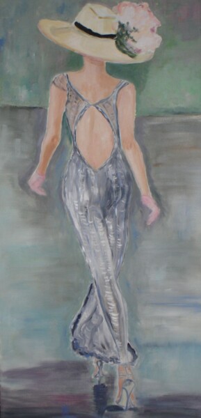 Peinture intitulée "La robe argentée" par Marie Lorraine Papelier, Œuvre d'art originale