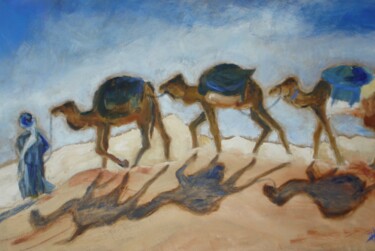Peinture intitulée "La caravane" par Marie Lorraine Papelier, Œuvre d'art originale