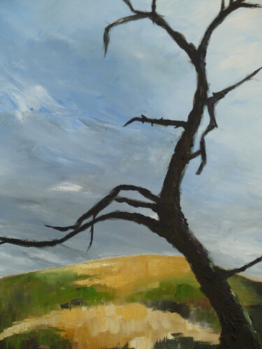 Peinture intitulée "l'arbre foudroyé" par Marie Lorraine Papelier, Œuvre d'art originale, Huile