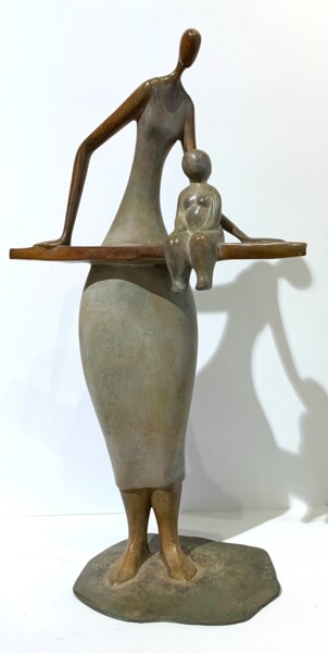 Sculpture titled "Et après?" by Marie-Madeleine Gautier, Original Artwork, Bronze