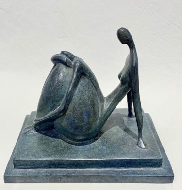 Skulptur mit dem Titel "Dédoublement" von Marie-Madeleine Gautier, Original-Kunstwerk, Bronze