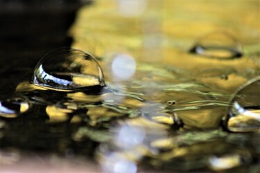 Photography titled "Bulles d'eau 1" by Marie Marlène Mahalatchimy, Original Artwork, Non Manipulated Photography