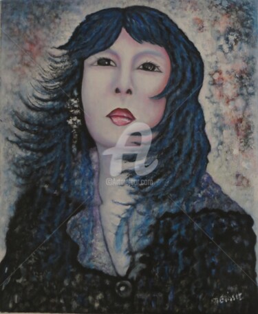 Peinture intitulée ""Adjanie"" par Marie Mb, Œuvre d'art originale, Acrylique