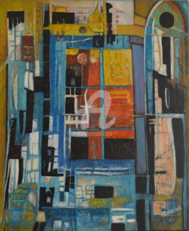 Peinture intitulée "Fenêtres" par Marie Mb, Œuvre d'art originale, Huile