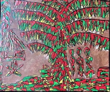 Pintura intitulada "Afrika" por Marie Mendonça (MC_Art), Obras de arte originais, Acrílico Montado em Armação em madeira