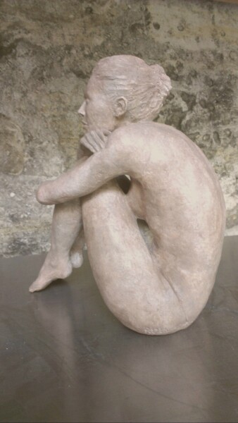 Sculpture intitulée "Rêverie" par Marie-Michèle Rouchon, Œuvre d'art originale, Argile