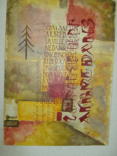 Peinture intitulée "comme un arbre" par Marie Minvielle, Œuvre d'art originale