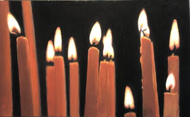 Peinture intitulée "Lumières" par Marie-Noël Gouët, Œuvre d'art originale, Pastel