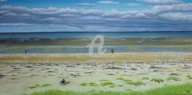 Peinture intitulée "Bord de mer" par Marie-Noëlle Amiot, Œuvre d'art originale, Huile