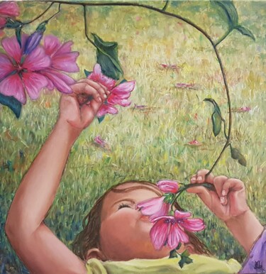 Communion avec la nature Peinture intitulée "Communion avec la n…" par Marie-Noëlle Amiot, Œuvre d'art originale, Huile