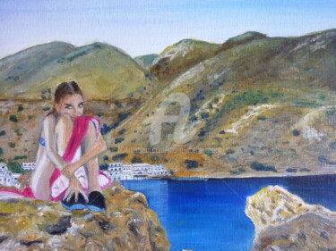 Painting titled "Loutro.jpg" by Marie-Noëlle Amiot, Original Artwork, Oil
