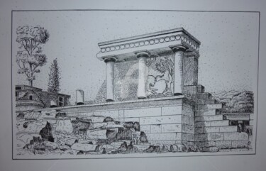 Pintura intitulada "Knossos.jpg" por Marie-Noëlle Amiot, Obras de arte originais, Tinta