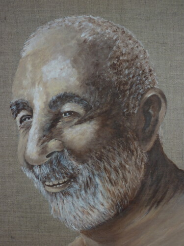 Painting titled "FRANCIS" by Marie Noelle Bellot Valade, Original Artwork, Acrylic Mounted on Wood Stretcher frame