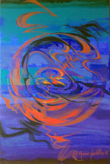 Schilderij getiteld "cycle infini" door Marie-Noëlle Gagnan, Origineel Kunstwerk, Acryl