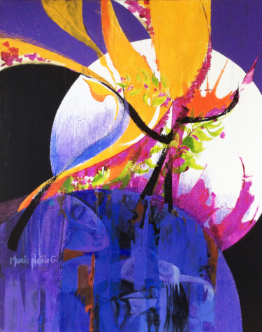 Peinture intitulée "Rêver en couleur" par Marie-Noëlle Gagnan, Œuvre d'art originale, Acrylique