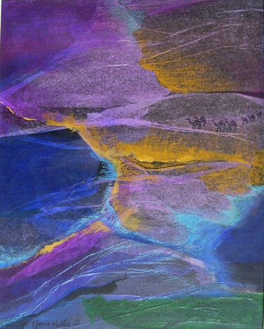Peinture intitulée "dunes" par Marie-Noëlle Gagnan, Œuvre d'art originale, Huile