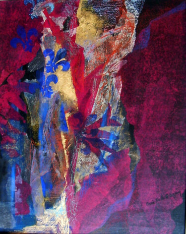 Pittura intitolato "la rupture" da Marie-Noëlle Gagnan, Opera d'arte originale, Olio