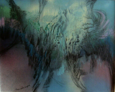 Peinture intitulée "souterrainement" par Marie-Noëlle Gagnan, Œuvre d'art originale, Autre