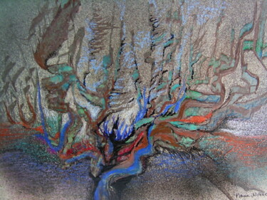 Malerei mit dem Titel "émergence" von Marie-Noëlle Gagnan, Original-Kunstwerk, Öl