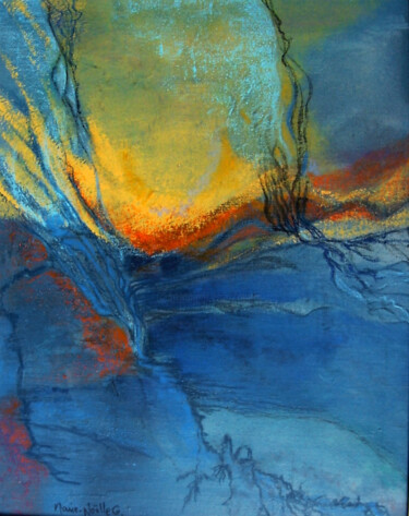 Painting titled "calme perdu" by Marie-Noëlle Gagnan, Original Artwork