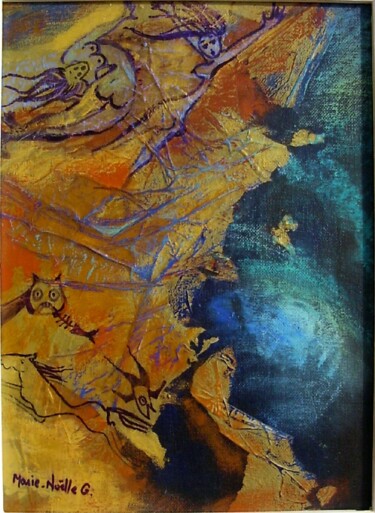 Peinture intitulée "cyclone" par Marie-Noëlle Gagnan, Œuvre d'art originale