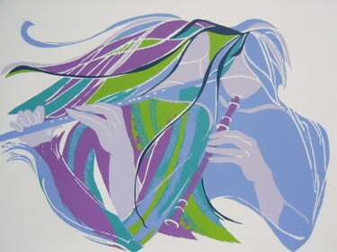 Painting titled "duo" by Marie-Noëlle Gagnan, Original Artwork