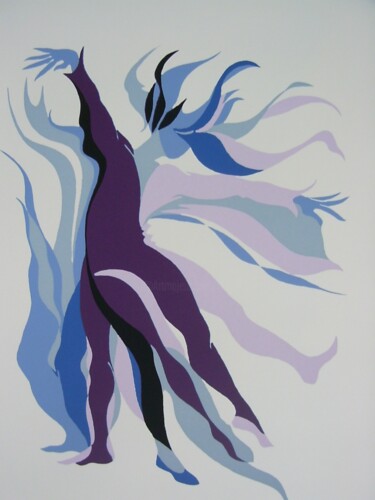 Peinture intitulée "l'oiseau de feu" par Marie-Noëlle Gagnan, Œuvre d'art originale