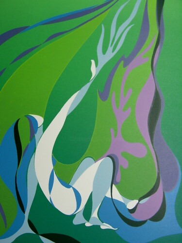 Painting titled "l'aube" by Marie-Noëlle Gagnan, Original Artwork