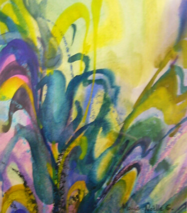 Painting titled "nature 8" by Marie-Noëlle Gagnan, Original Artwork, Oil