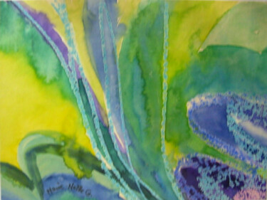 Painting titled "nature 16" by Marie-Noëlle Gagnan, Original Artwork, Oil